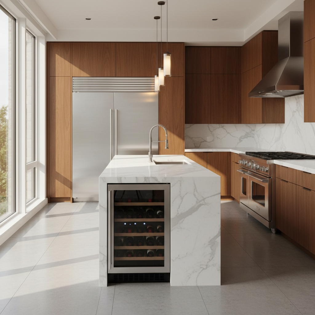 Luxury kitchen with premium refrigeration appliances